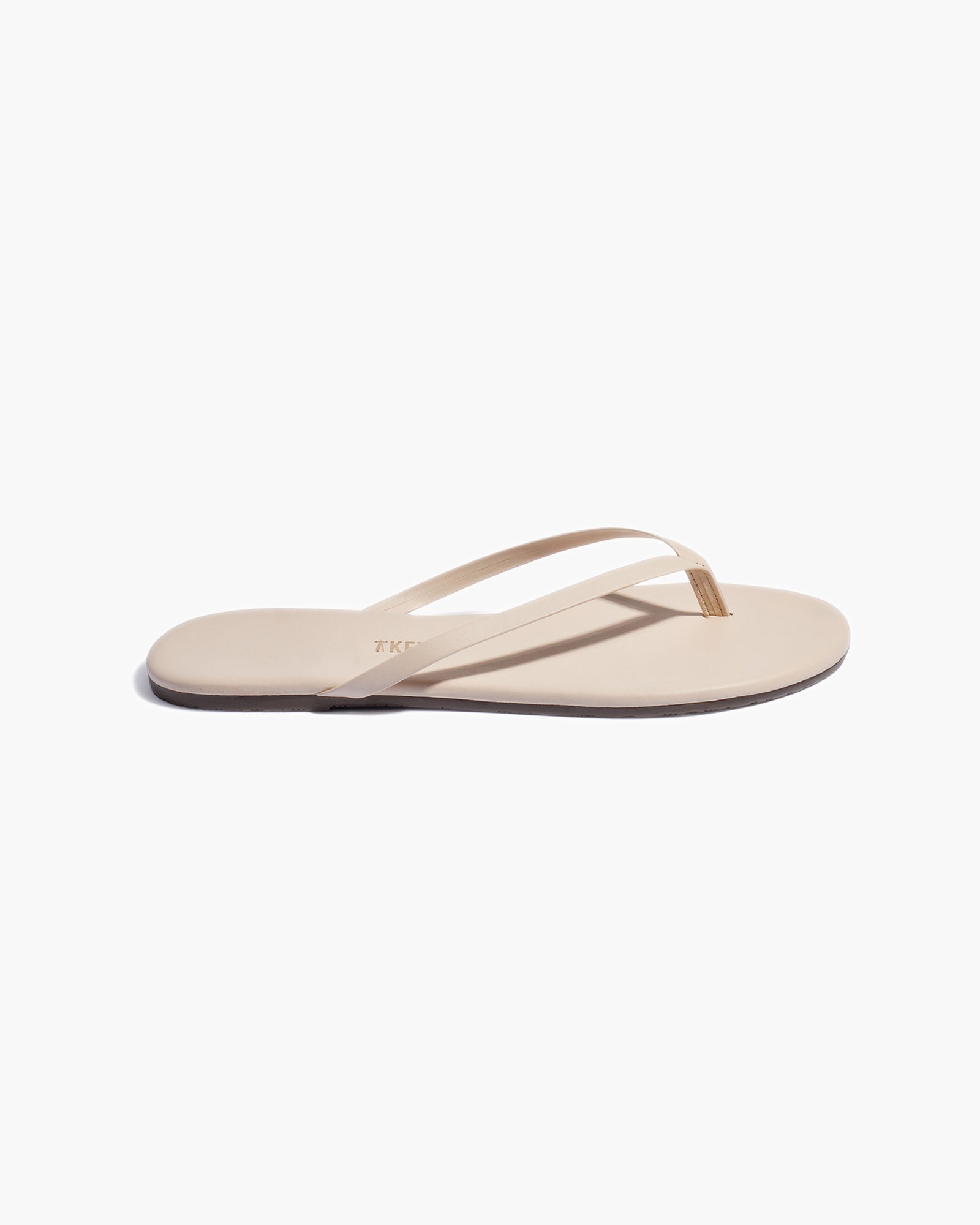 Beige Women's TKEES Lily Nudes Flip Flops | 135297-GIH