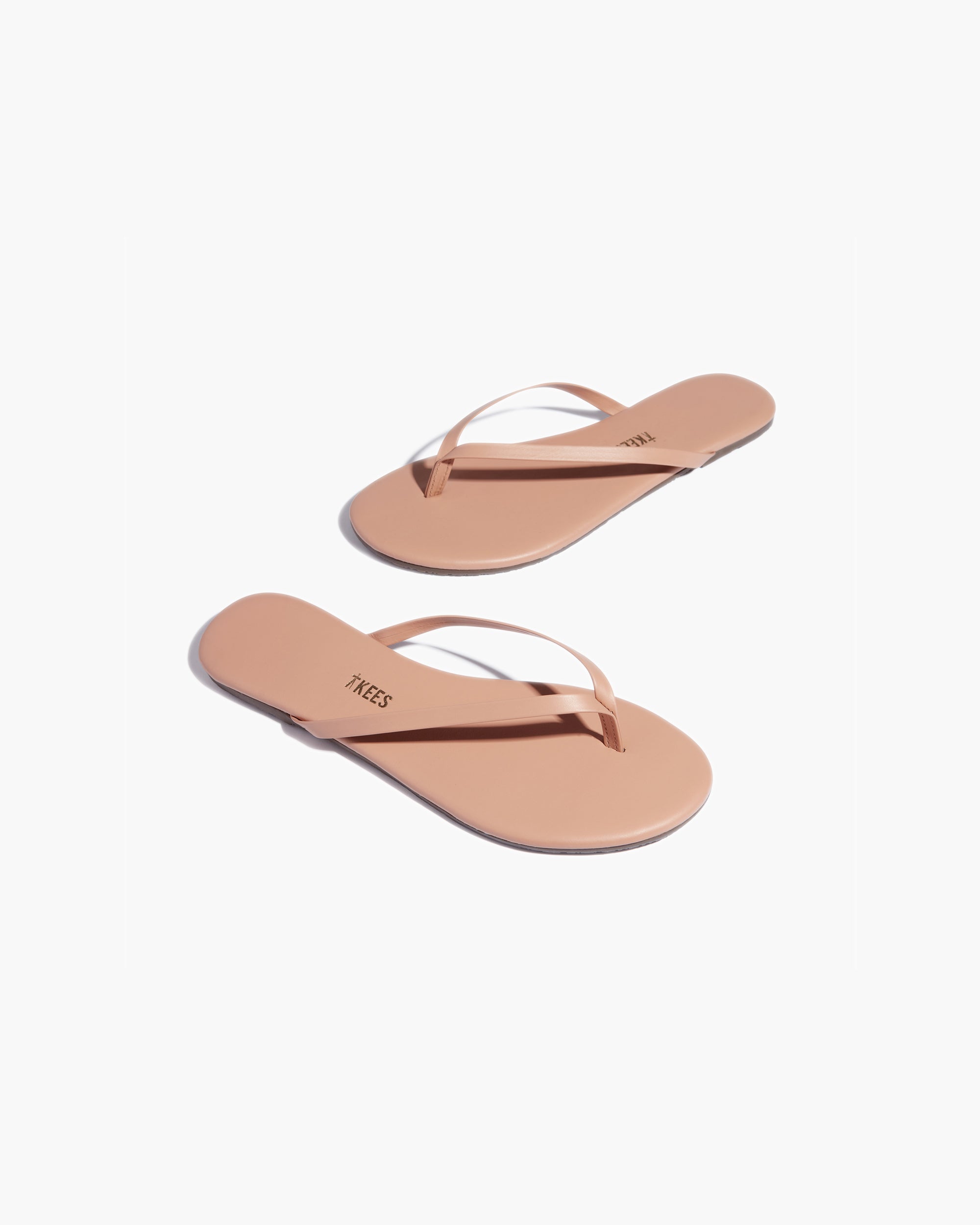 Beige Women's TKEES Lily Nudes Flip Flops | 760843-JIN