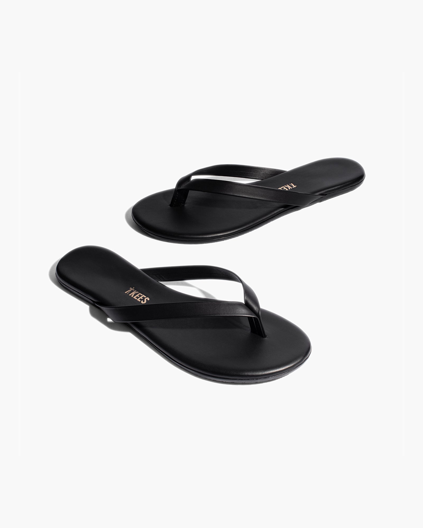 Black Women's TKEES Boyfriend Vegan Flip Flops | 037861-HSA