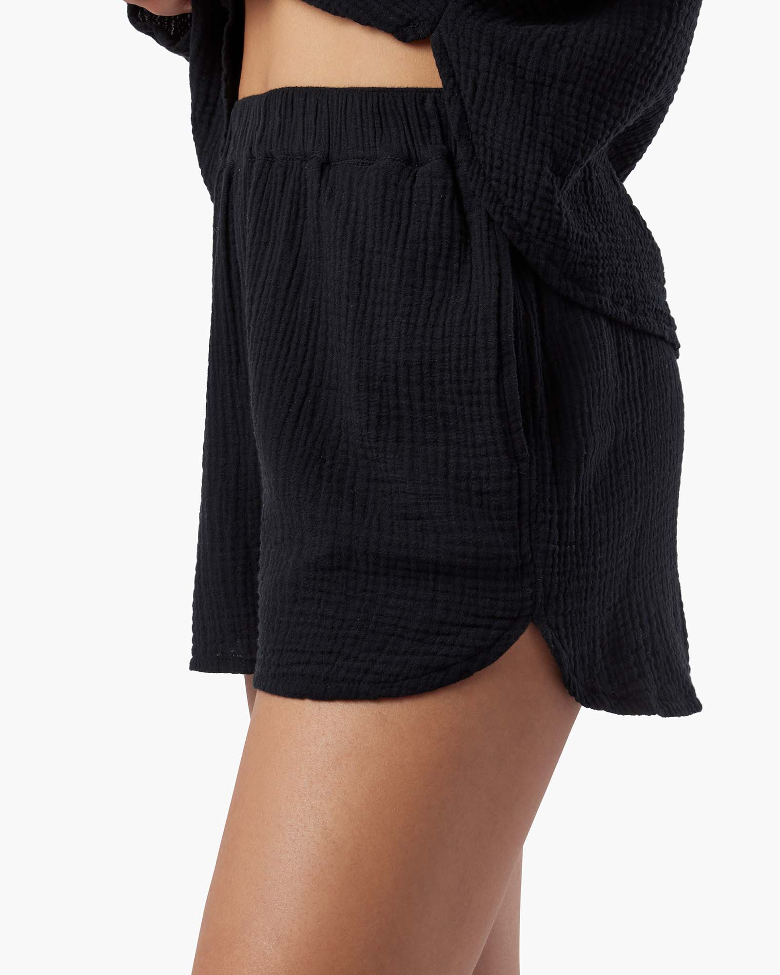 Black Women's TKEES Gauze Shorts | 125437-MCF