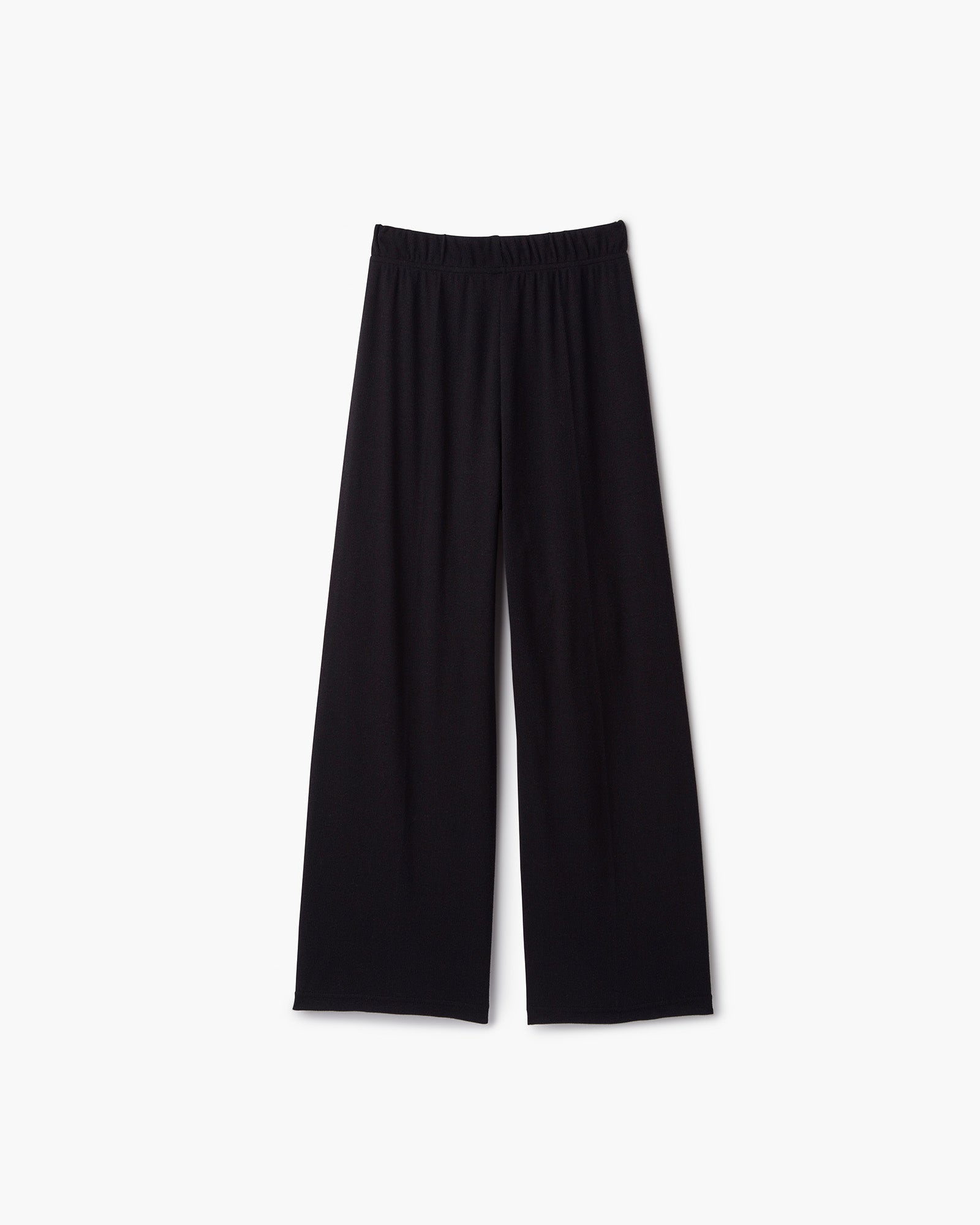 Black Women\'s TKEES Light Rib Culotte Pants | 451260-RYA