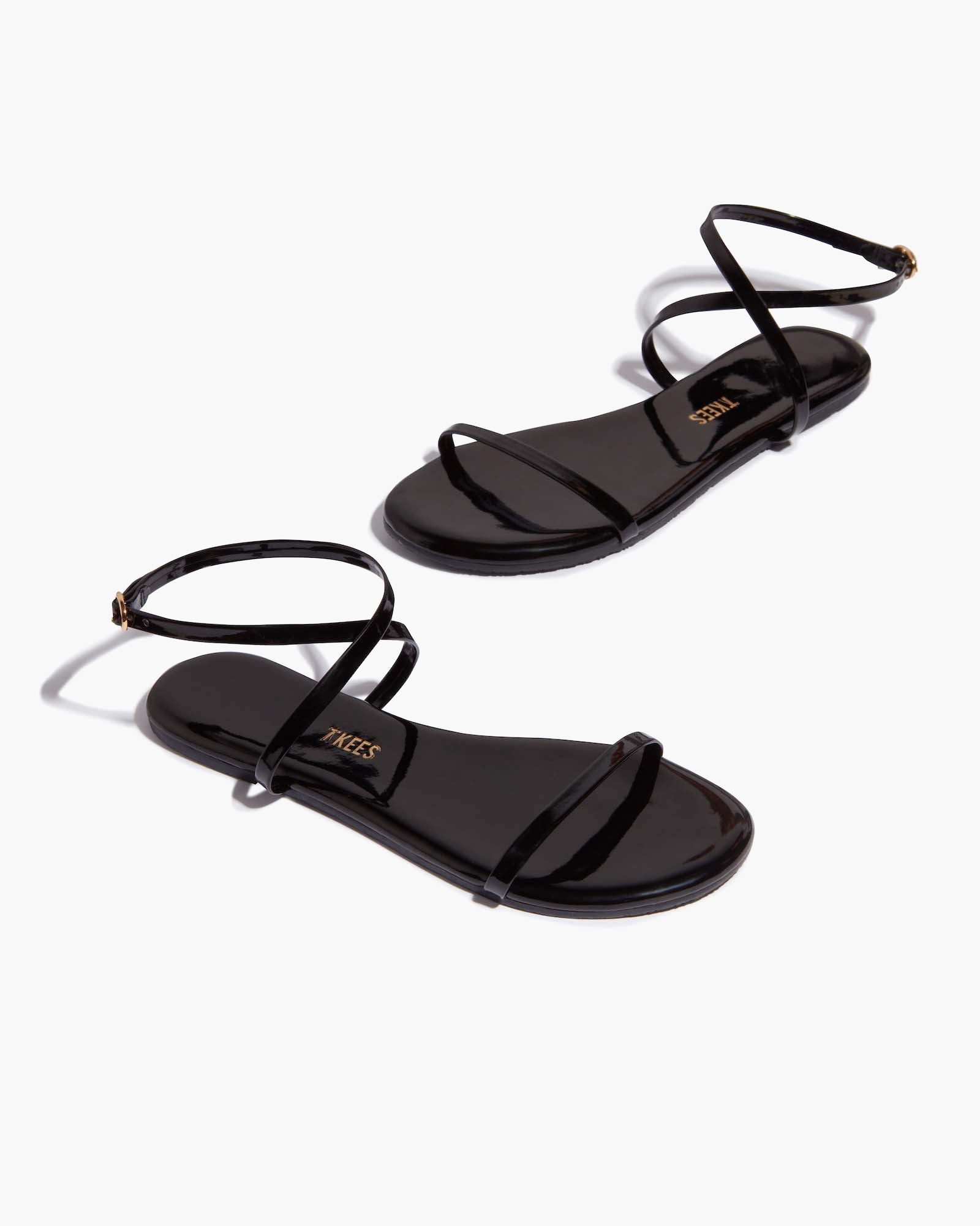 Black Women's TKEES MJ Glosses Sandals | 175908-LWJ