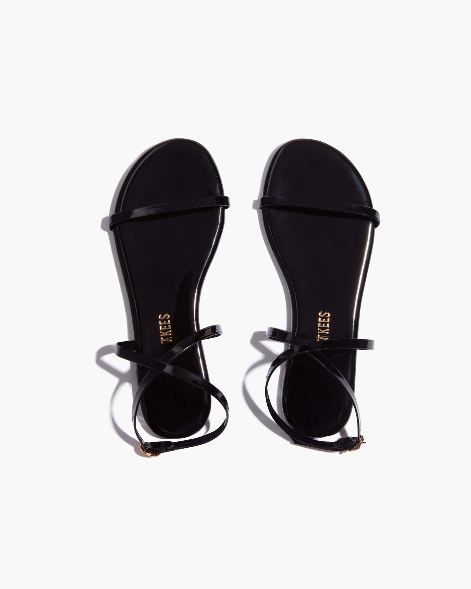 Black Women\'s TKEES MJ Glosses Sandals | 175908-LWJ