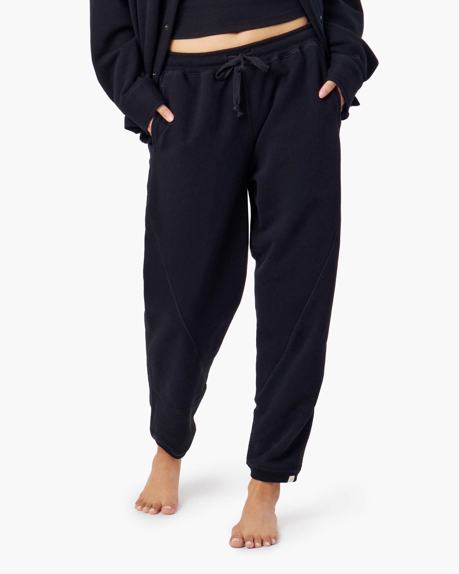 Black Women's TKEES Panelled Jogger | 263491-KOM