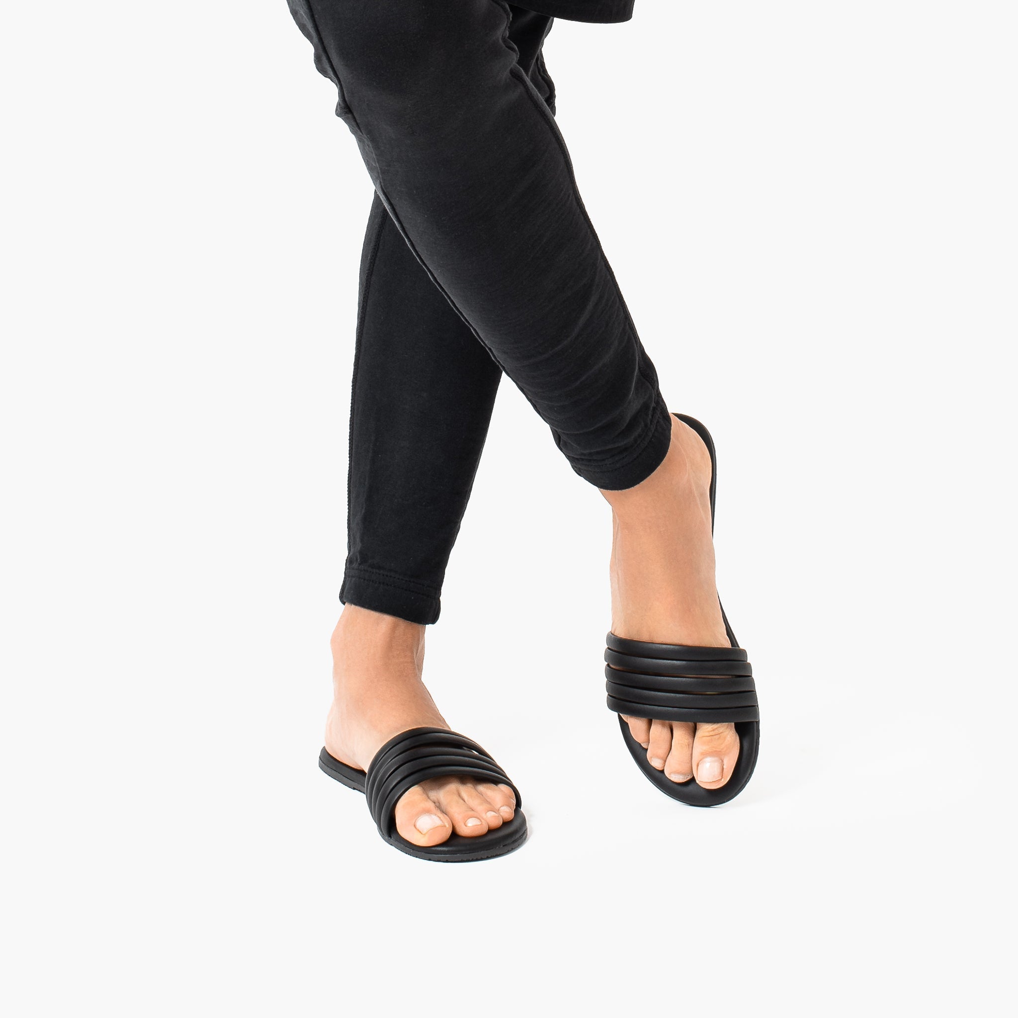 Black Women's TKEES Serena Sandals | 613807-VBU