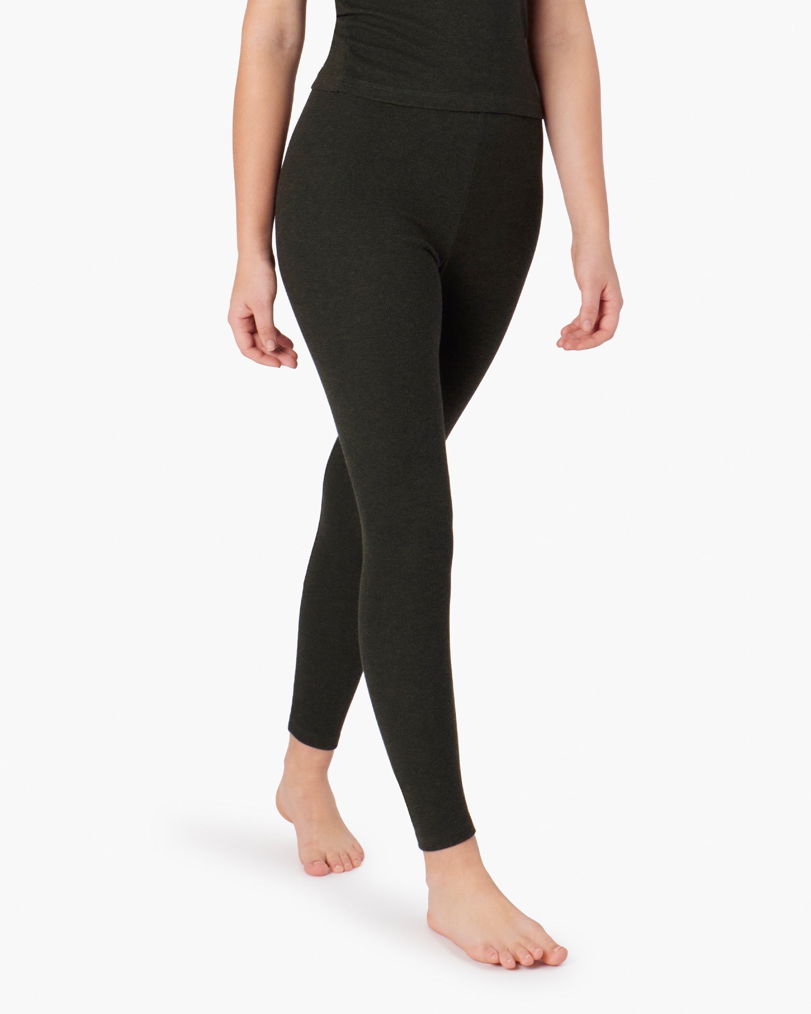 Black Women's TKEES Super Rib Leggings | 104256-LYD