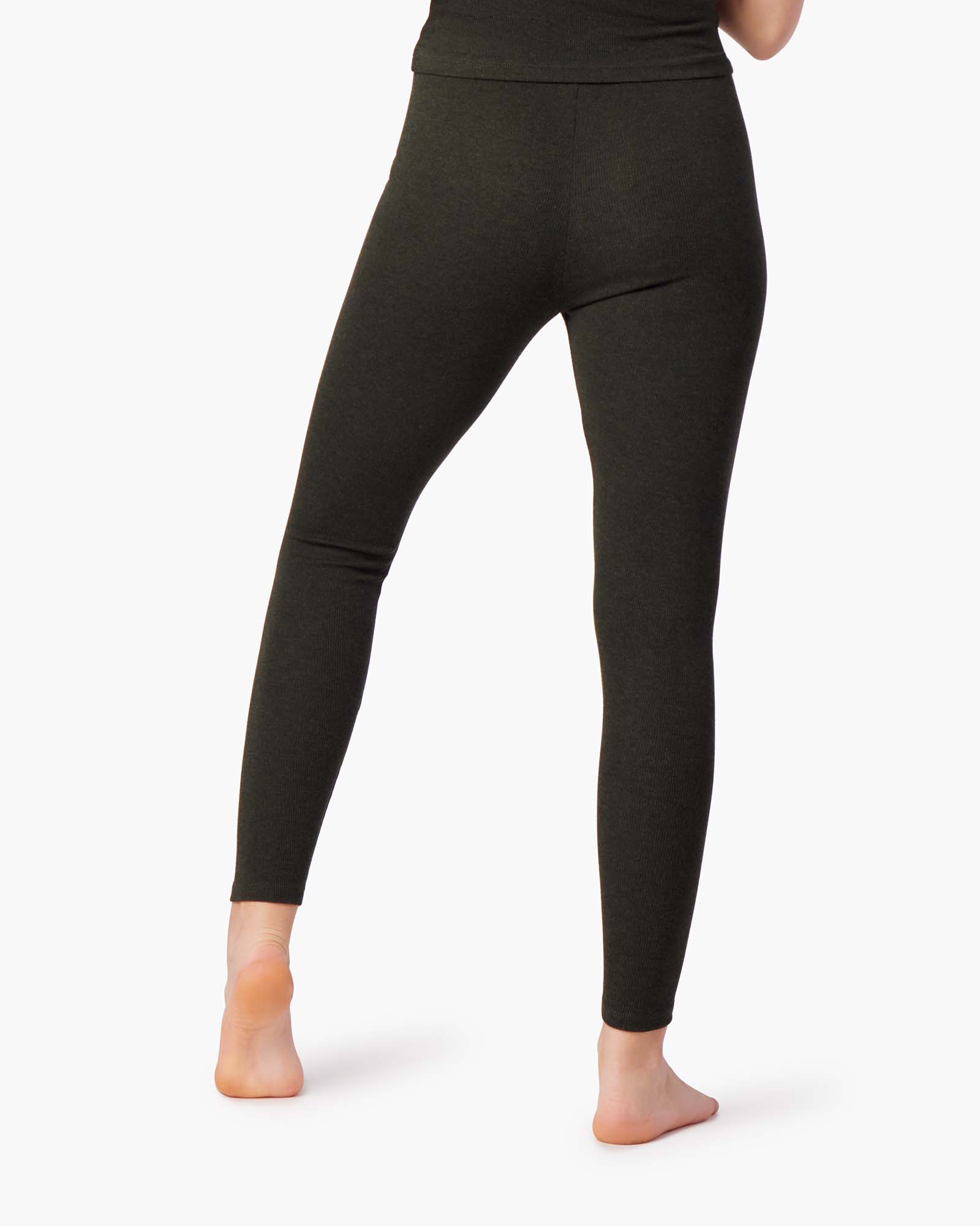 Black Women's TKEES Super Rib Leggings | 104256-LYD