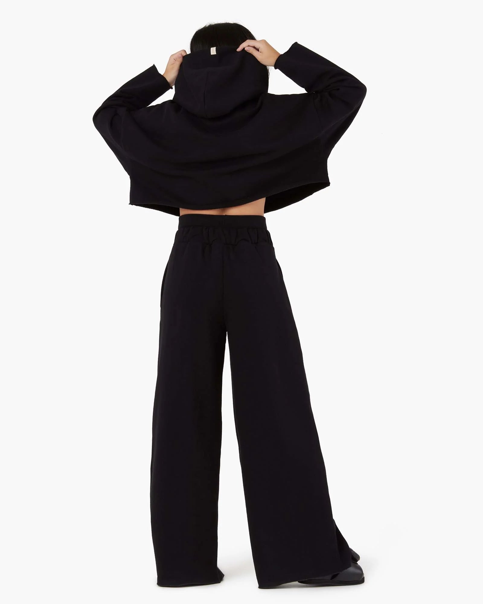 Black Women's TKEES Warm Core Wide Leg Pants | 758320-OQW