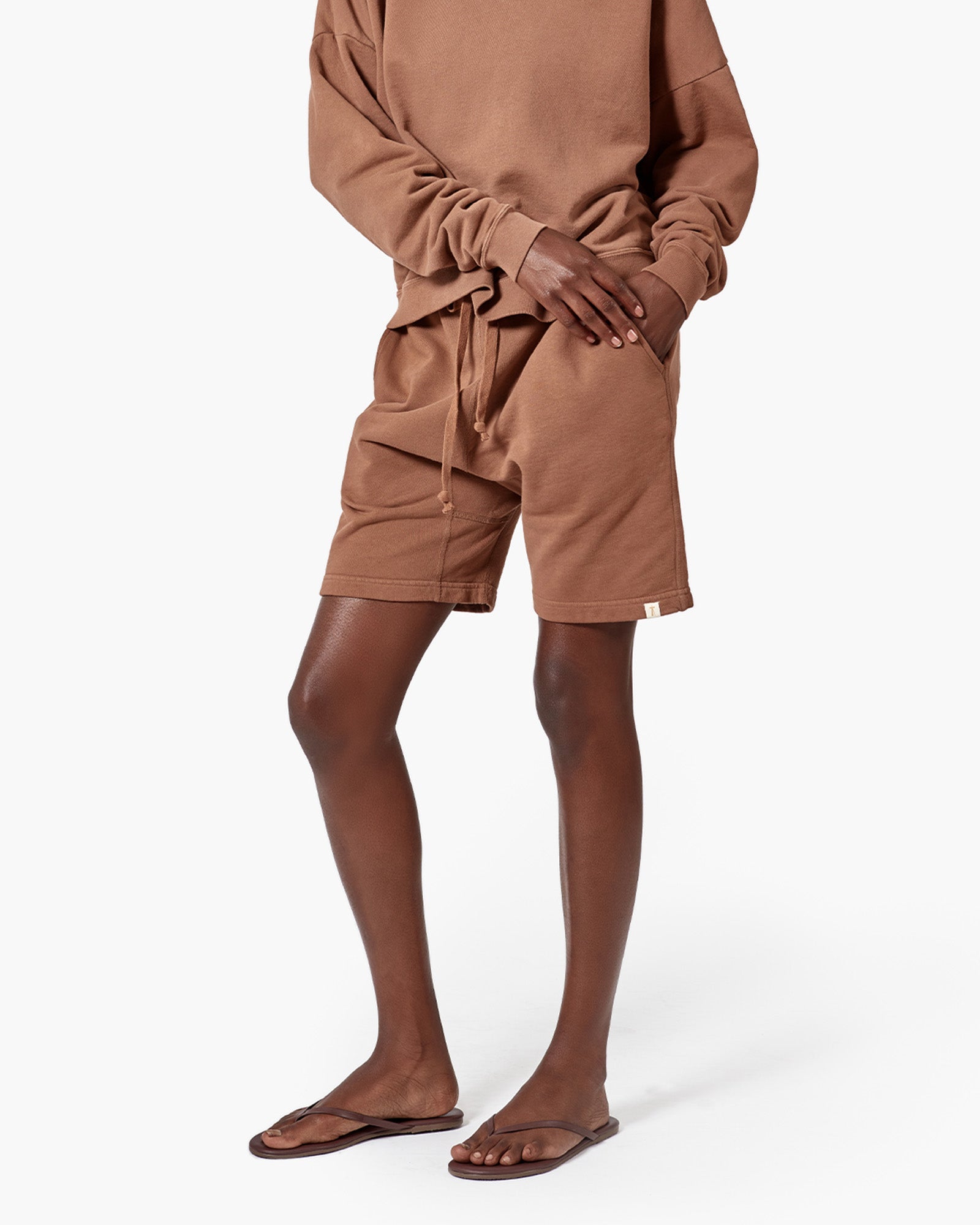 Brown Women's TKEES Core Shorts | 476950-SAP