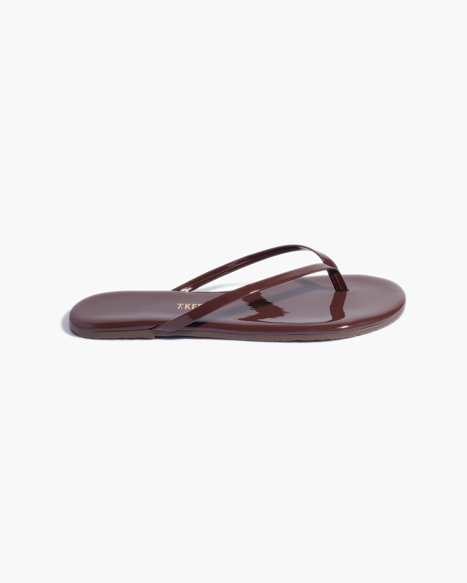 Brown Women's TKEES Lily Glosses Flip Flops | 681729-DFV