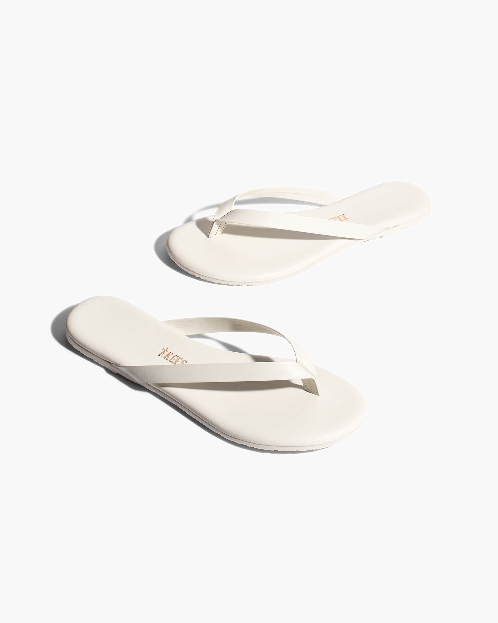 Cream Women's TKEES Boyfriend Flip Flops | 098432-FHC