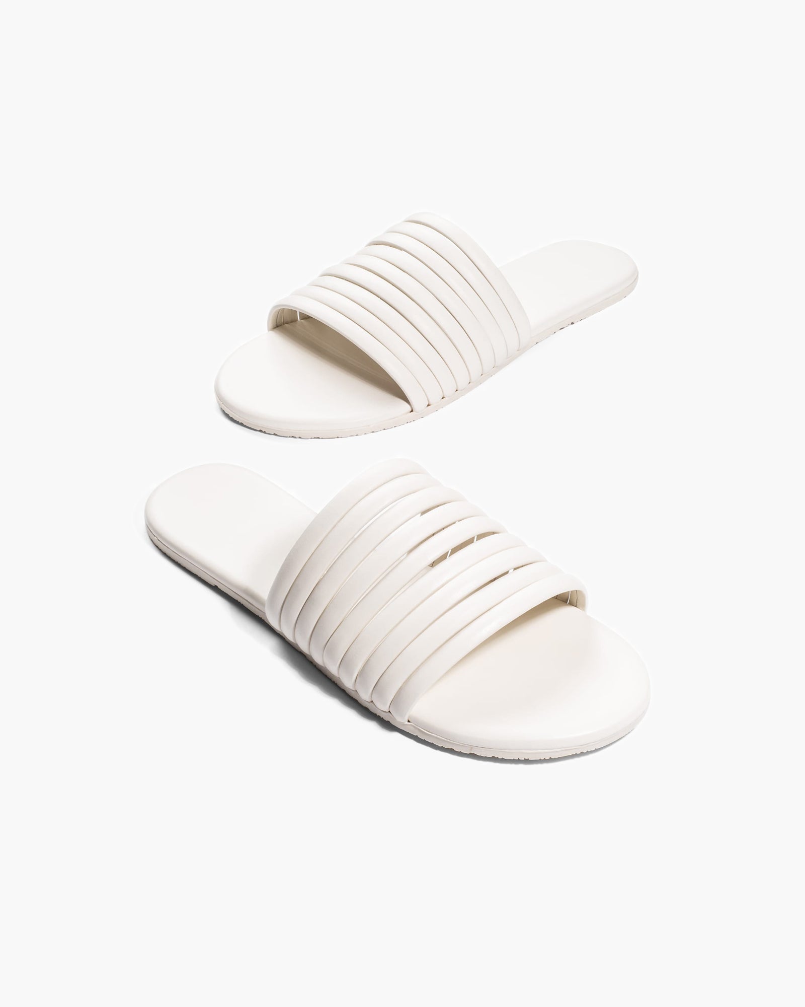 Cream Women's TKEES Caro Slides | 416532-YAF