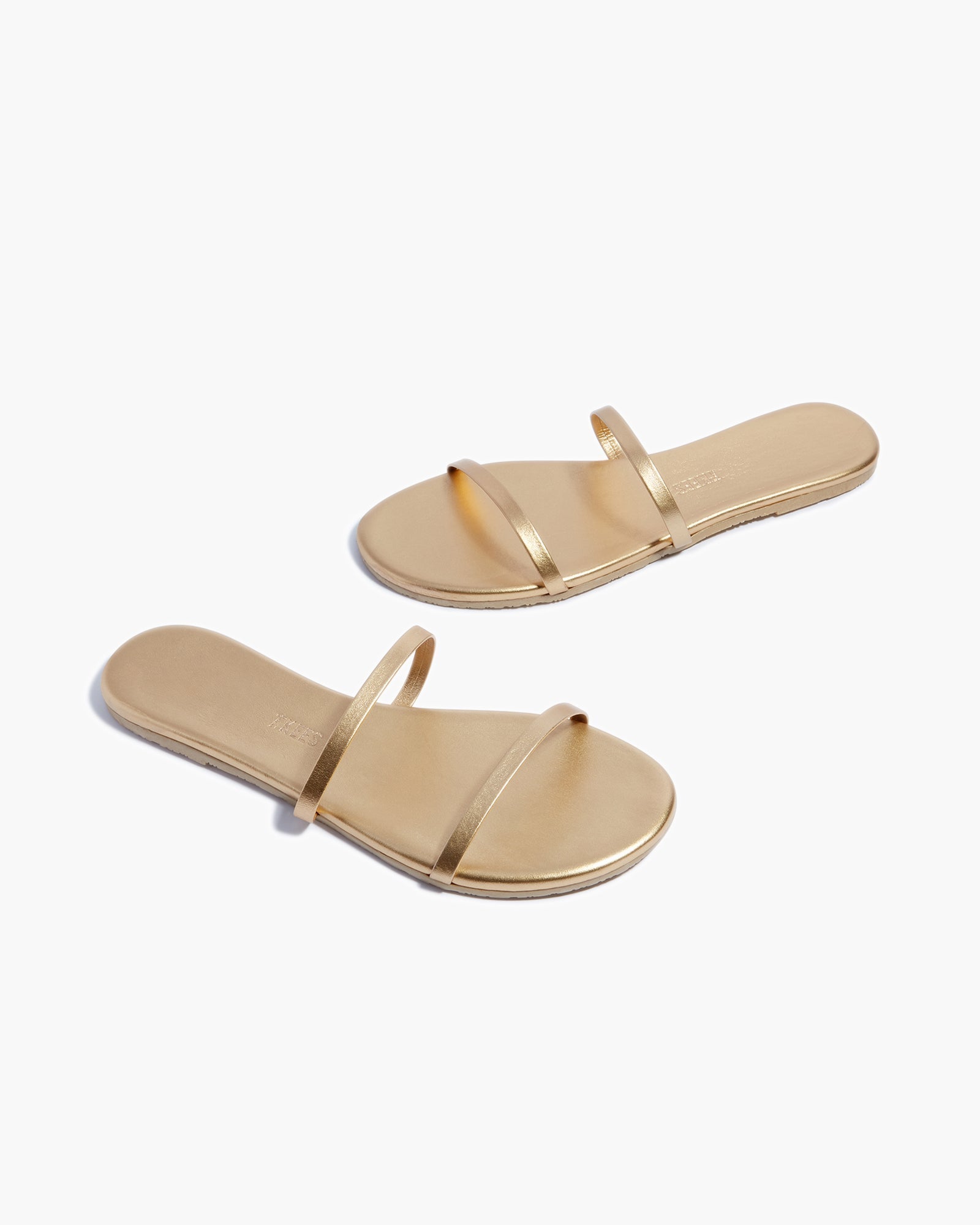 Gold Women's TKEES Gemma Metallics Sandals | 270465-RSA