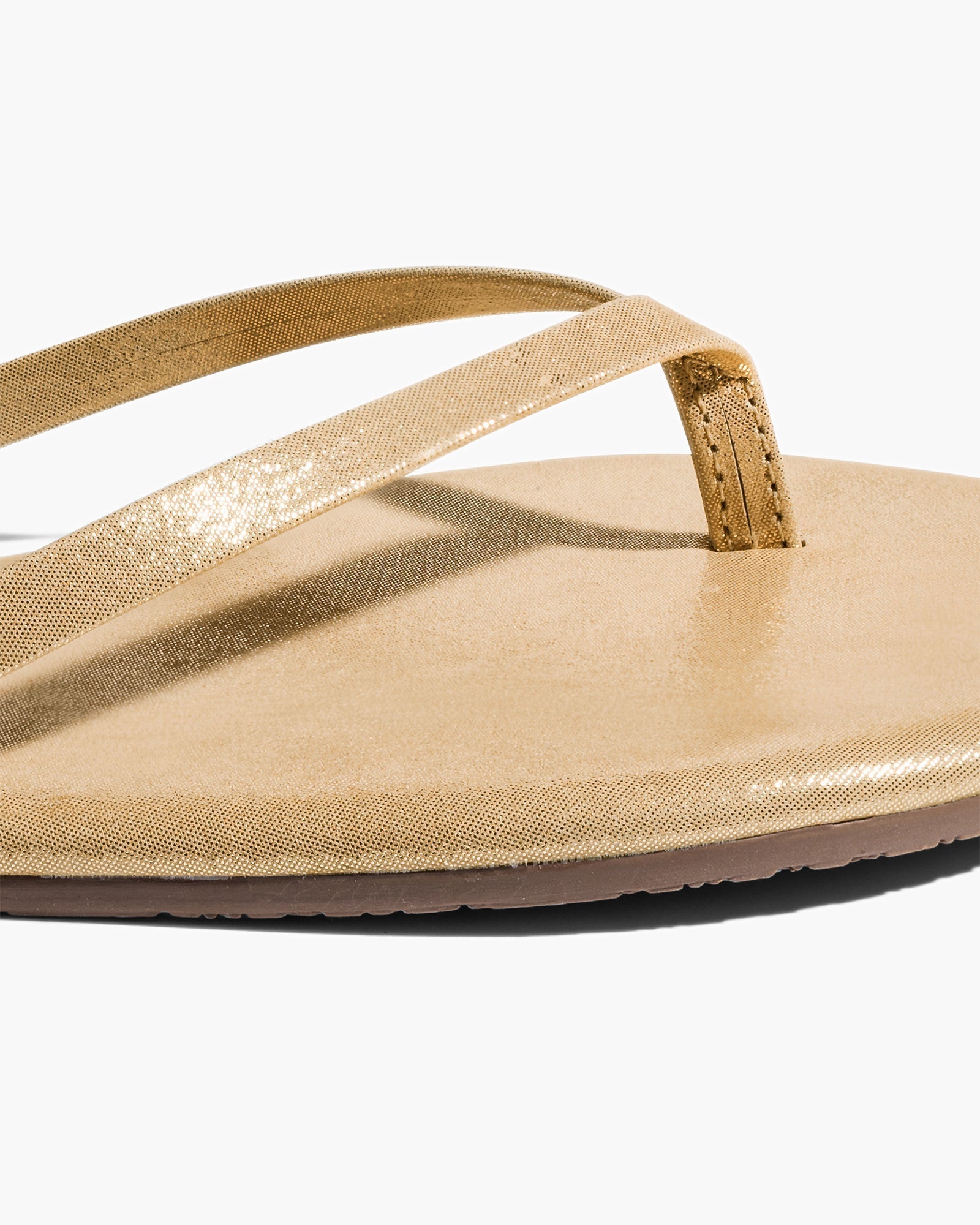 Gold Women's TKEES Lily Glitters Flip Flops | 973168-KRO