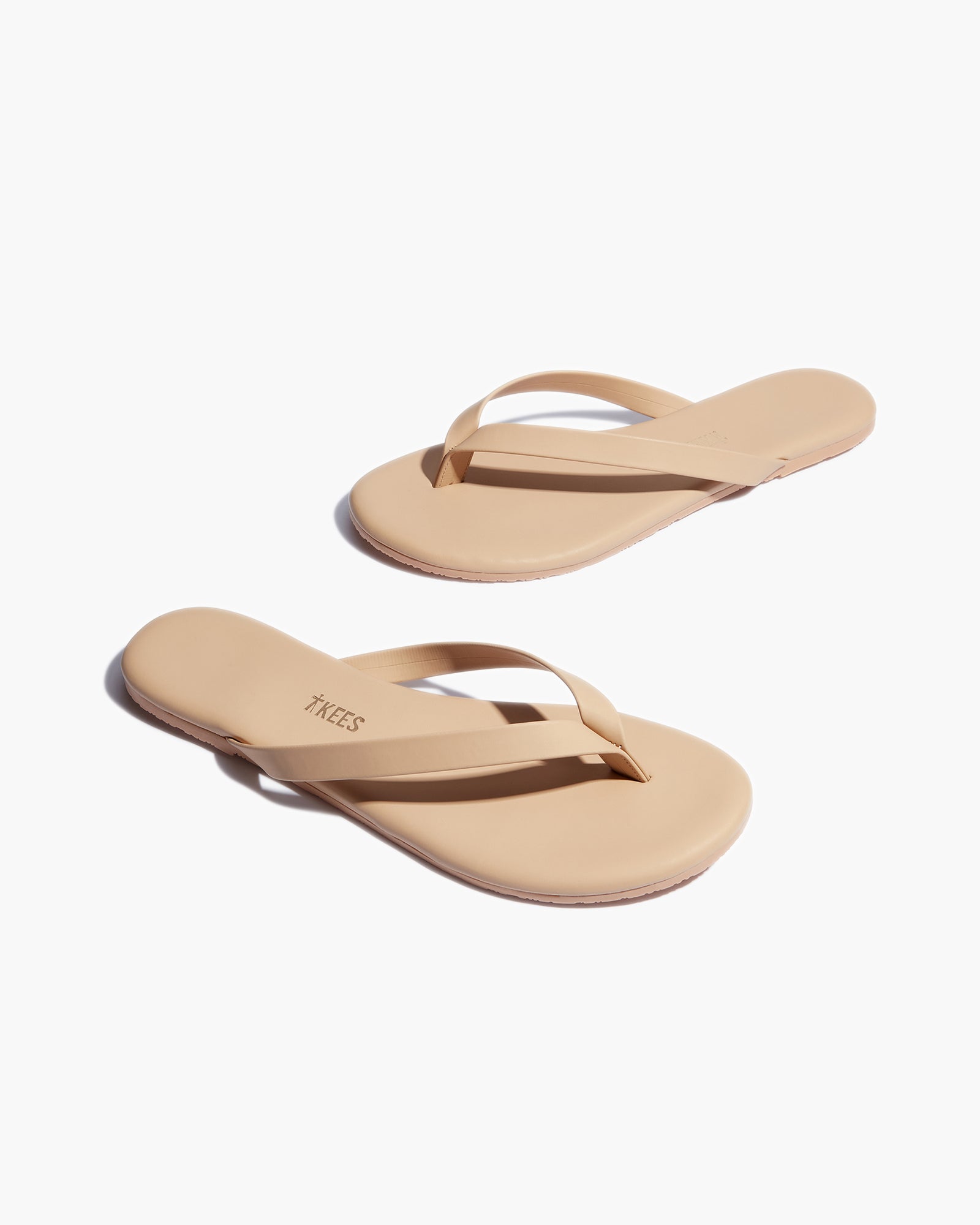 Khaki Women's TKEES Boyfriend Vegan Flip Flops | 391478-CIL