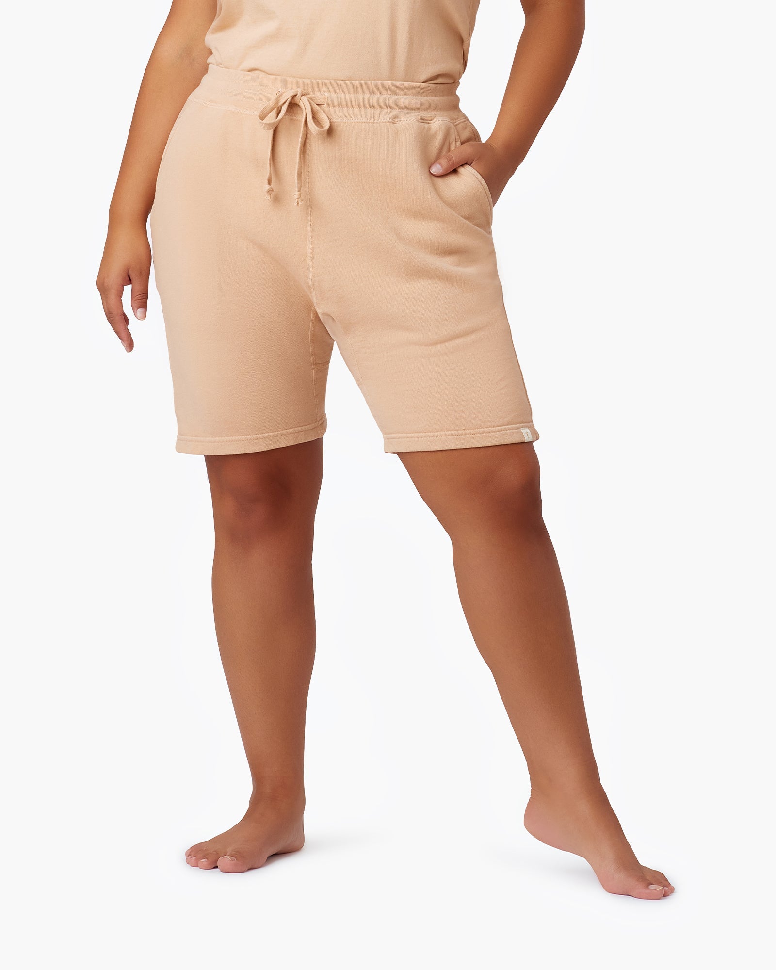 Khaki Women's TKEES Core Shorts | 078316-SOM