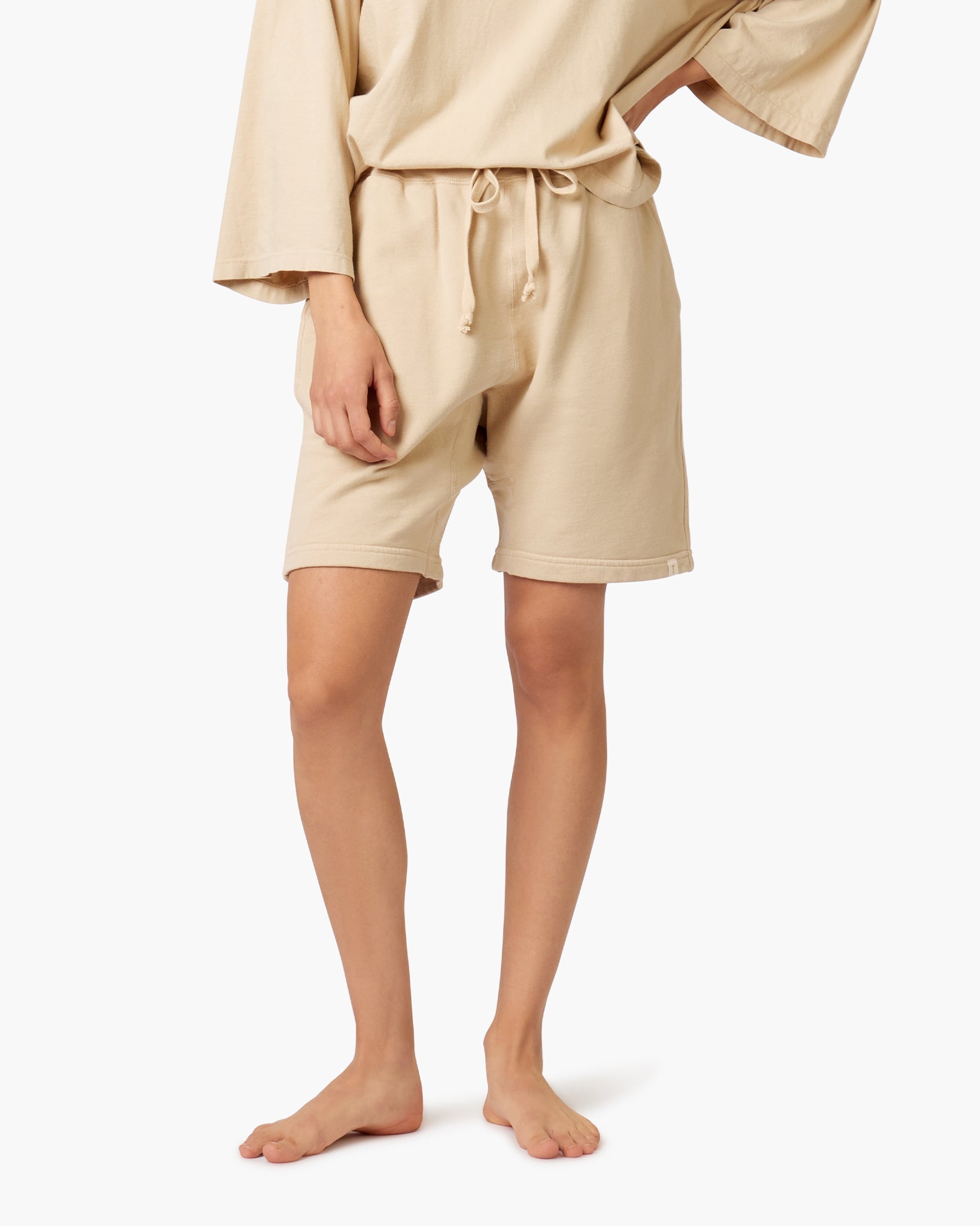 Khaki Women's TKEES Core Shorts | 412650-MFP