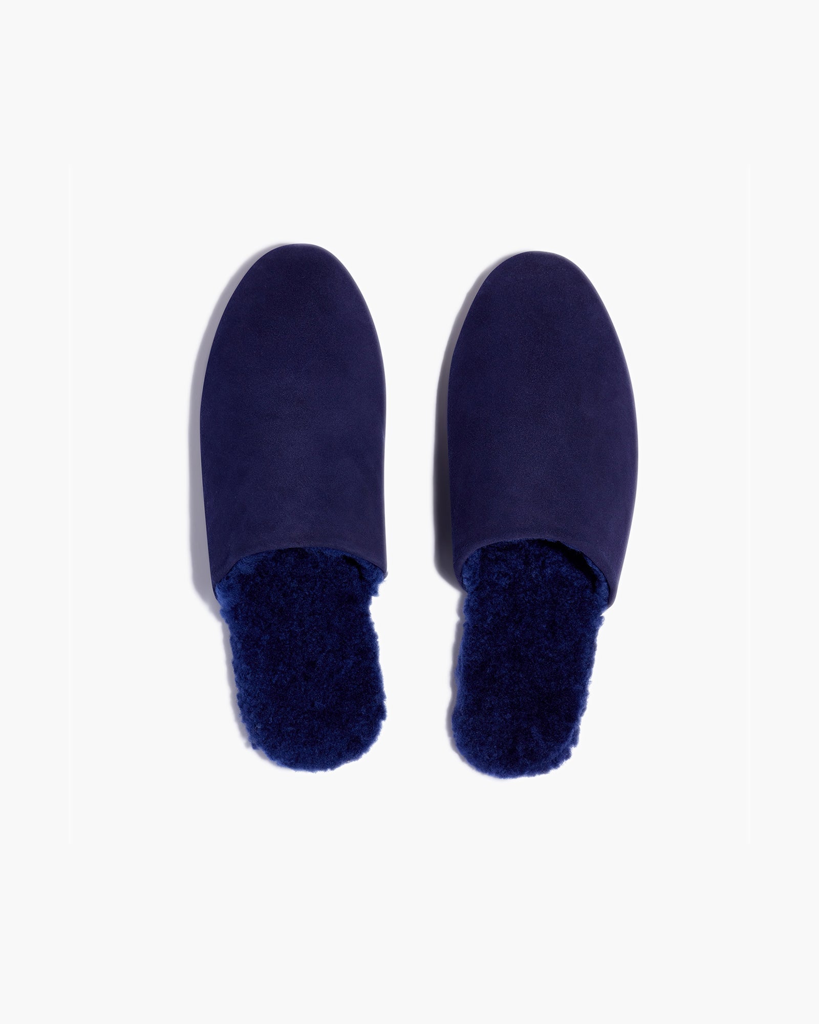 Navy Women\'s TKEES Ines Shearling Slides | 319872-OBJ