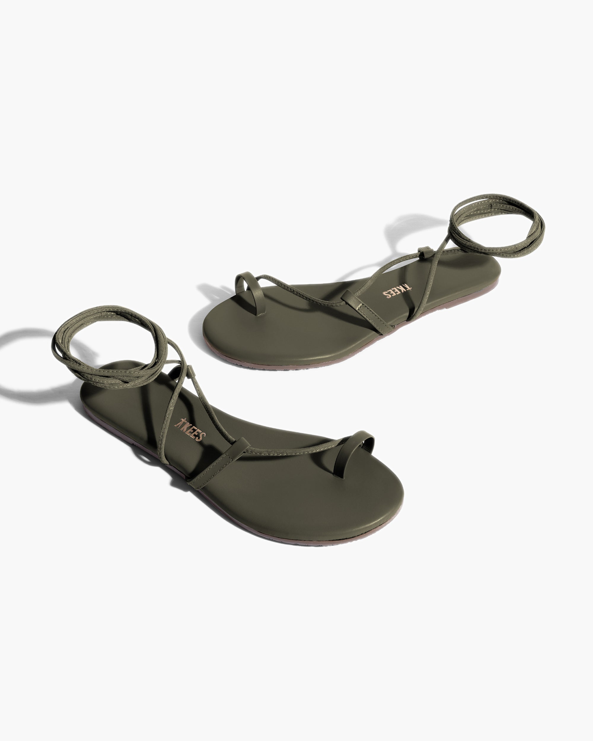 Olive Women's TKEES Jo Sandals | 379041-DTB