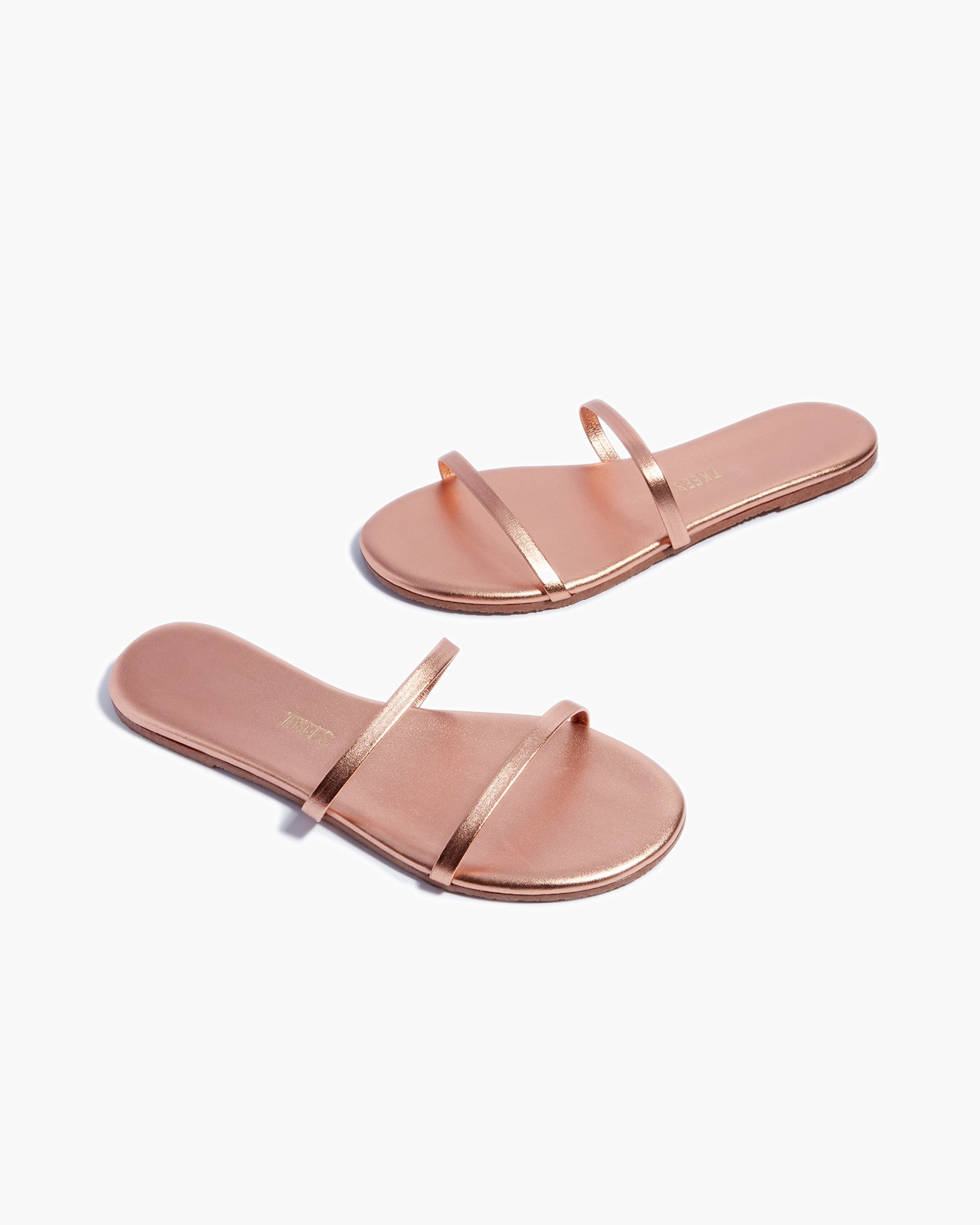 Pink Women's TKEES Gemma Metallics Sandals | 259436-FWS