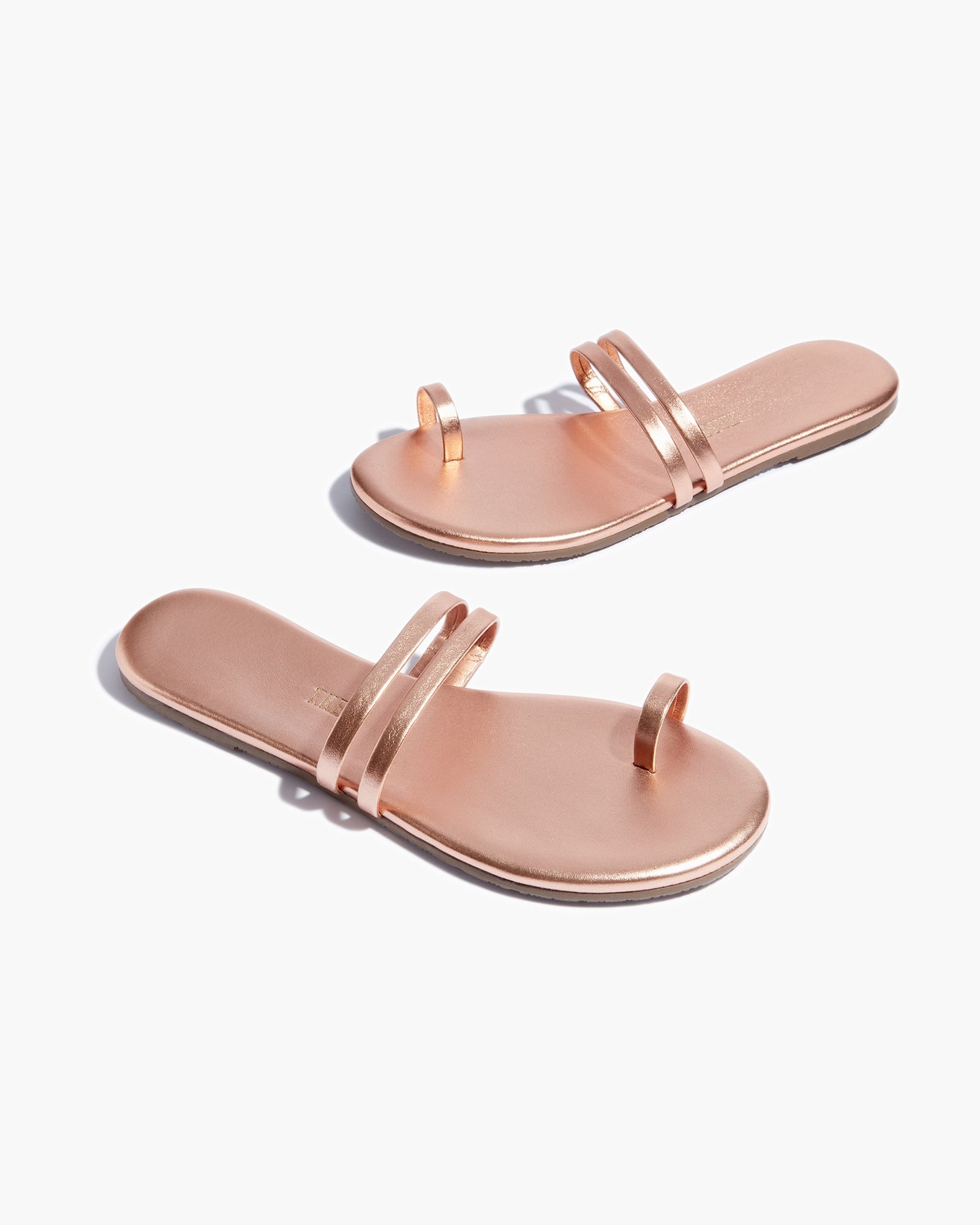 Pink Women's TKEES Leah Metallics Sandals | 420186-LOG