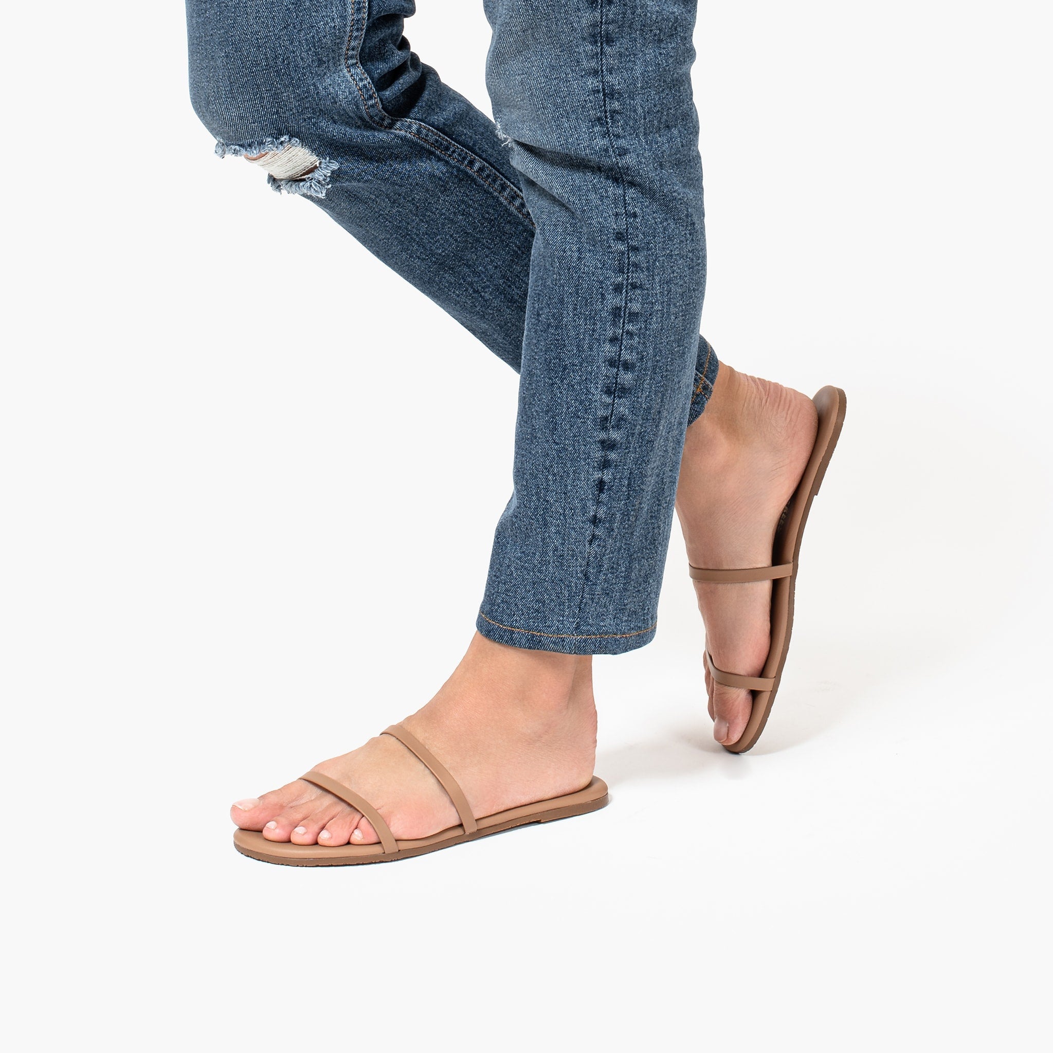 Rose Gold Women's TKEES Gemma Sandals | 106329-NRG