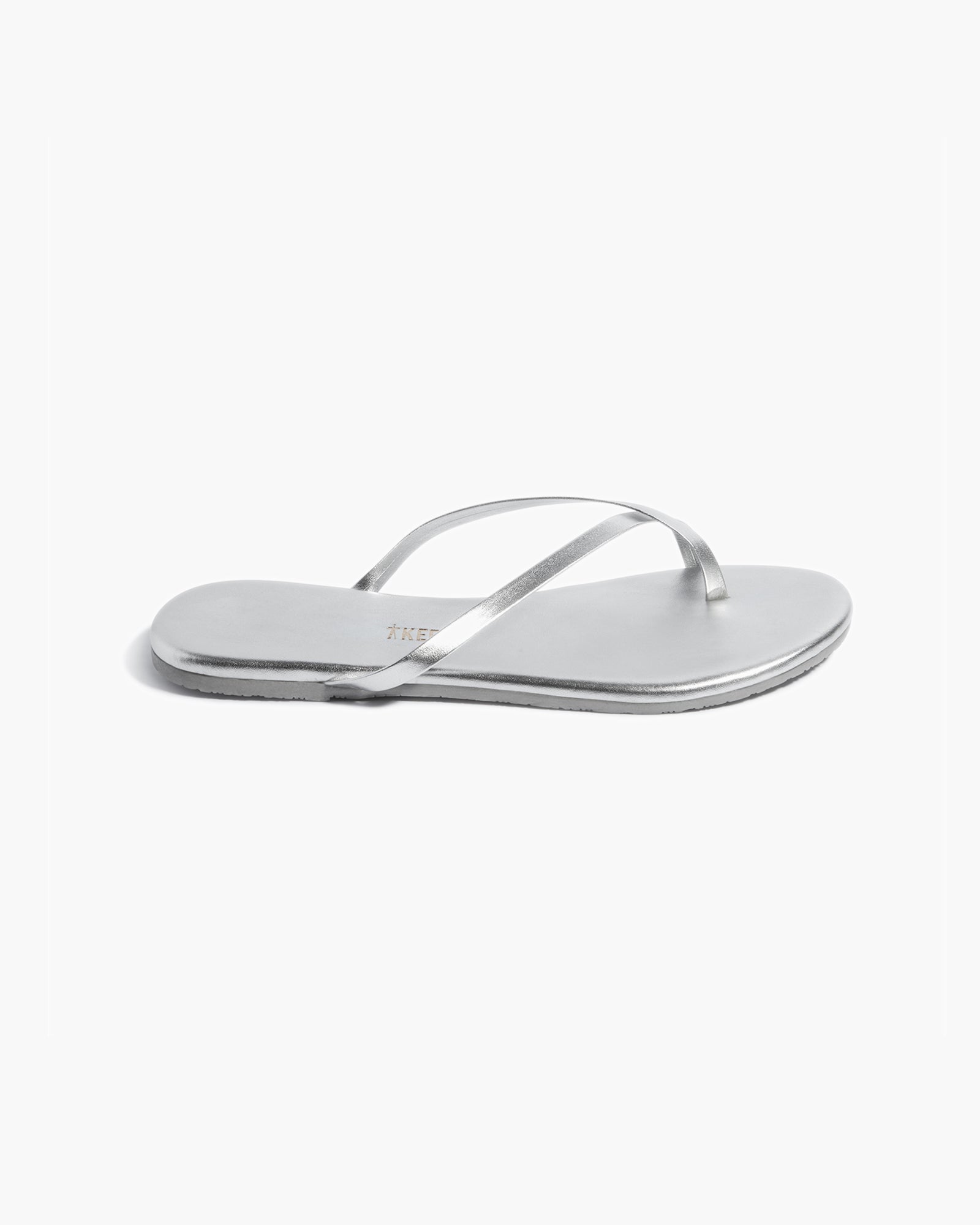 Silver Women's TKEES Riley Metallics Sandals | 372014-PNM