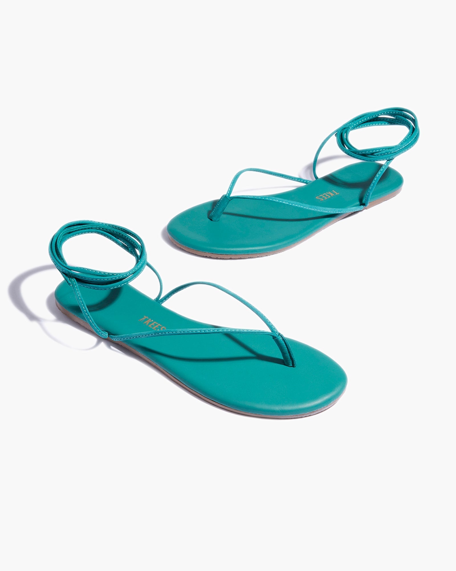 Turquoise Women's TKEES Lilu Pigments Sandals | 064789-LVJ