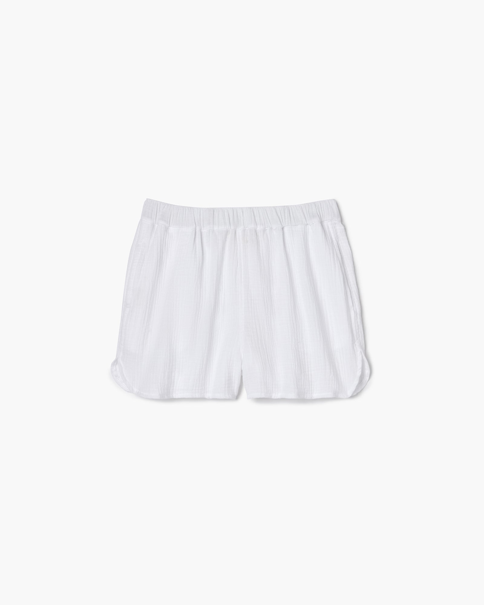 White Women\'s TKEES Gauze Shorts | 635471-SIX