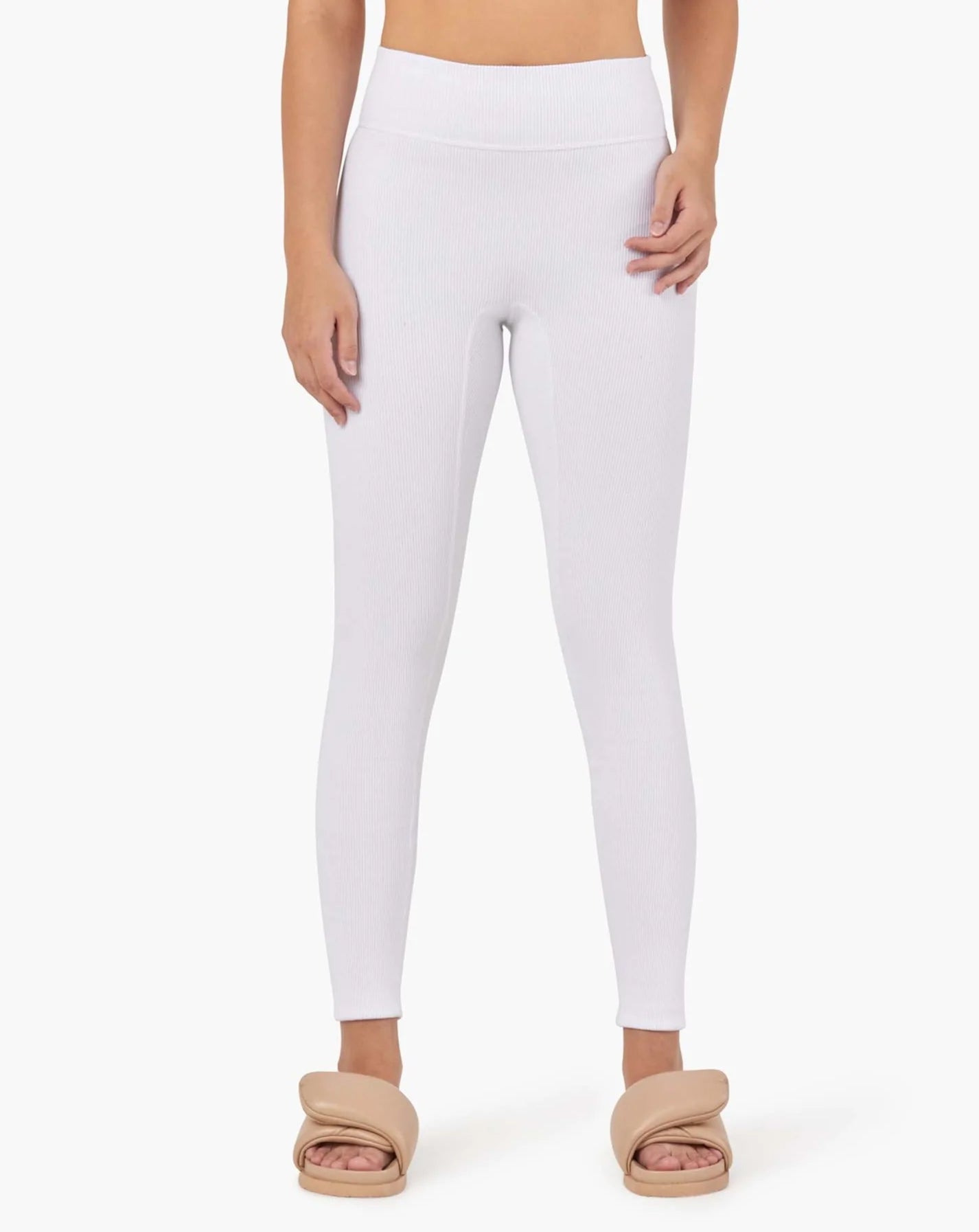 White Women's TKEES Rider Leggings | 628173-GRO