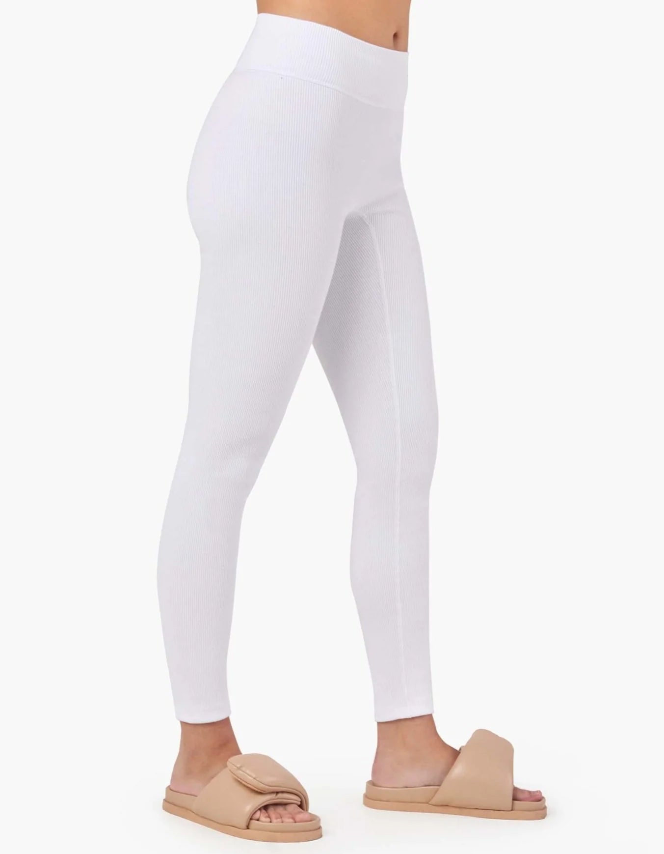 White Women's TKEES Rider Leggings | 628173-GRO