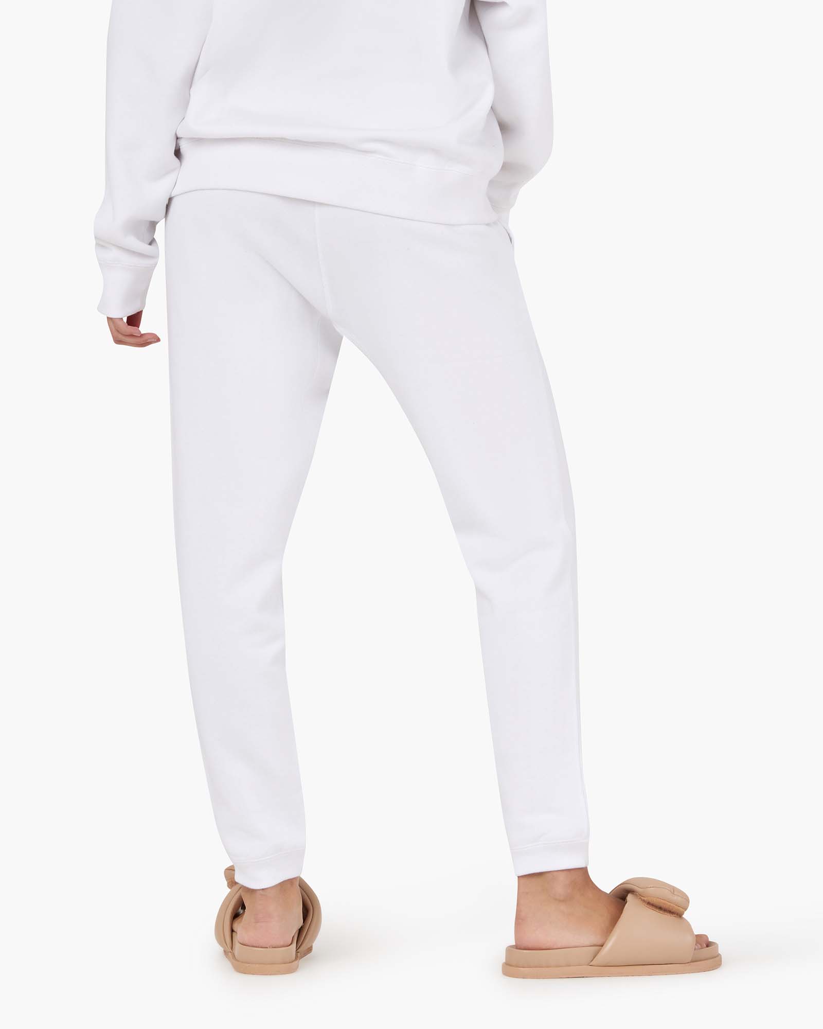 White Women's TKEES Warm Core Jogger | 409823-NXY