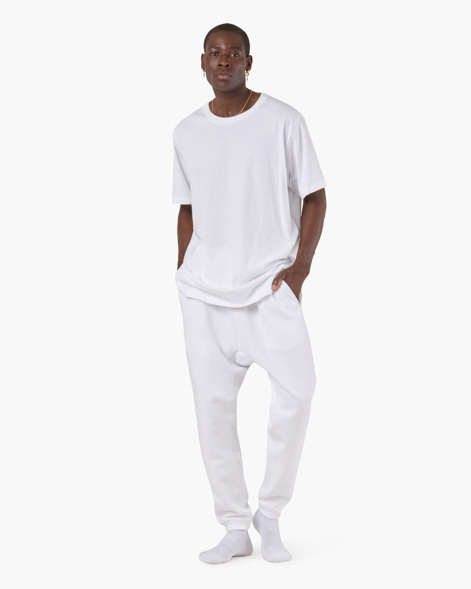 White Women's TKEES Warm Core Jogger | 409823-NXY