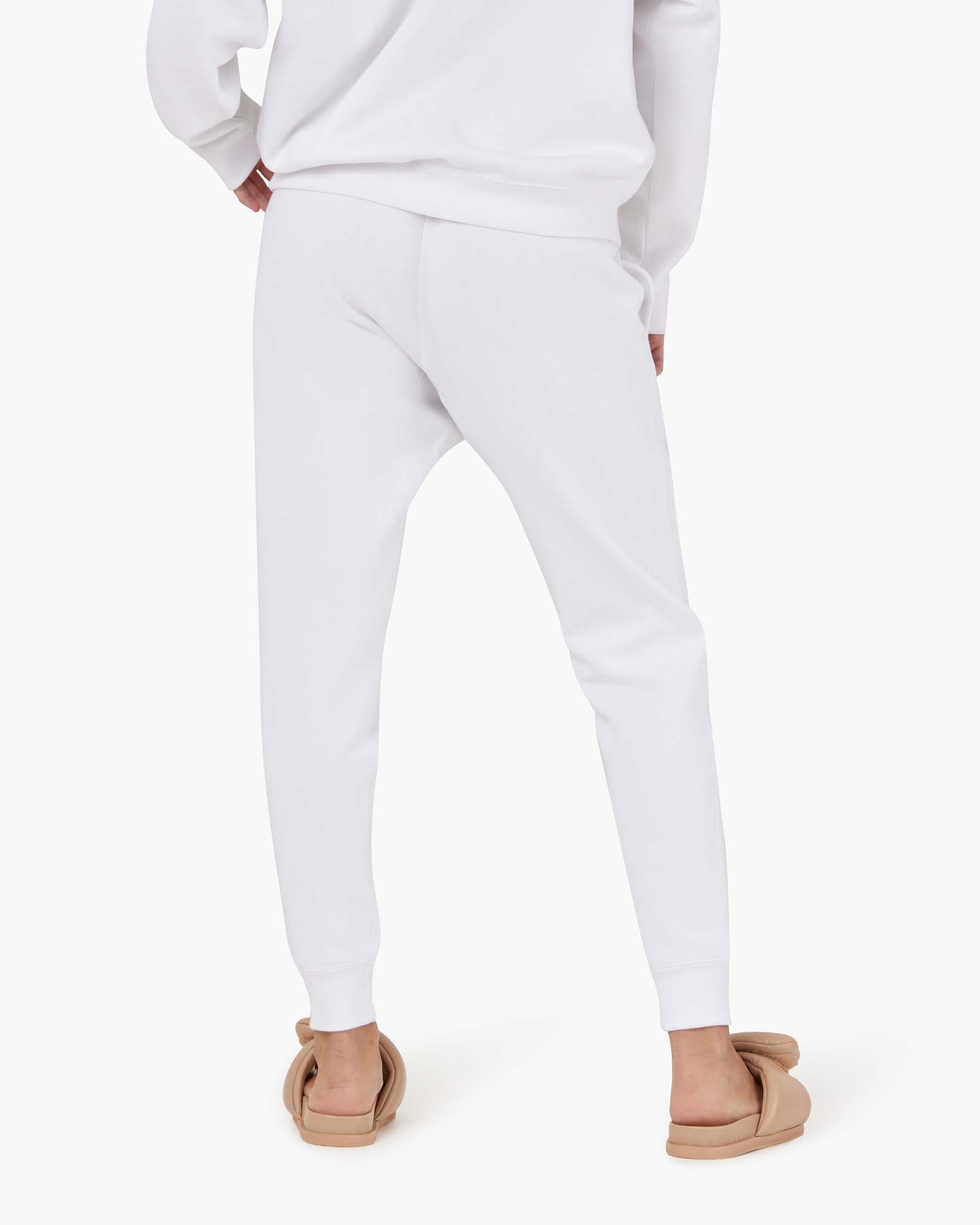 White Women's TKEES Warm Core Sport Jogger | 274906-TBL