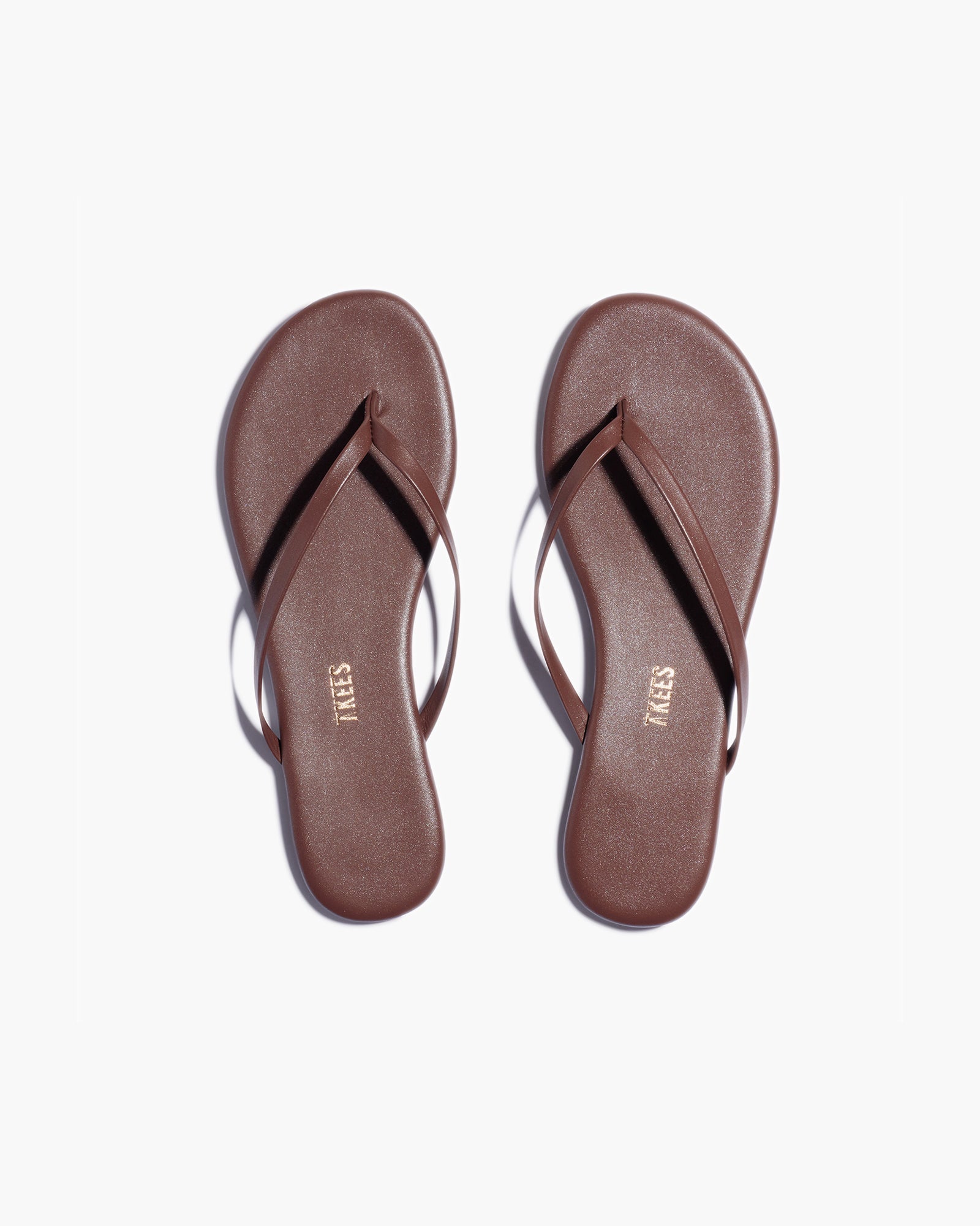 Brown Women's TKEES Lily Shimmers Flip Flops | 327689-HYV