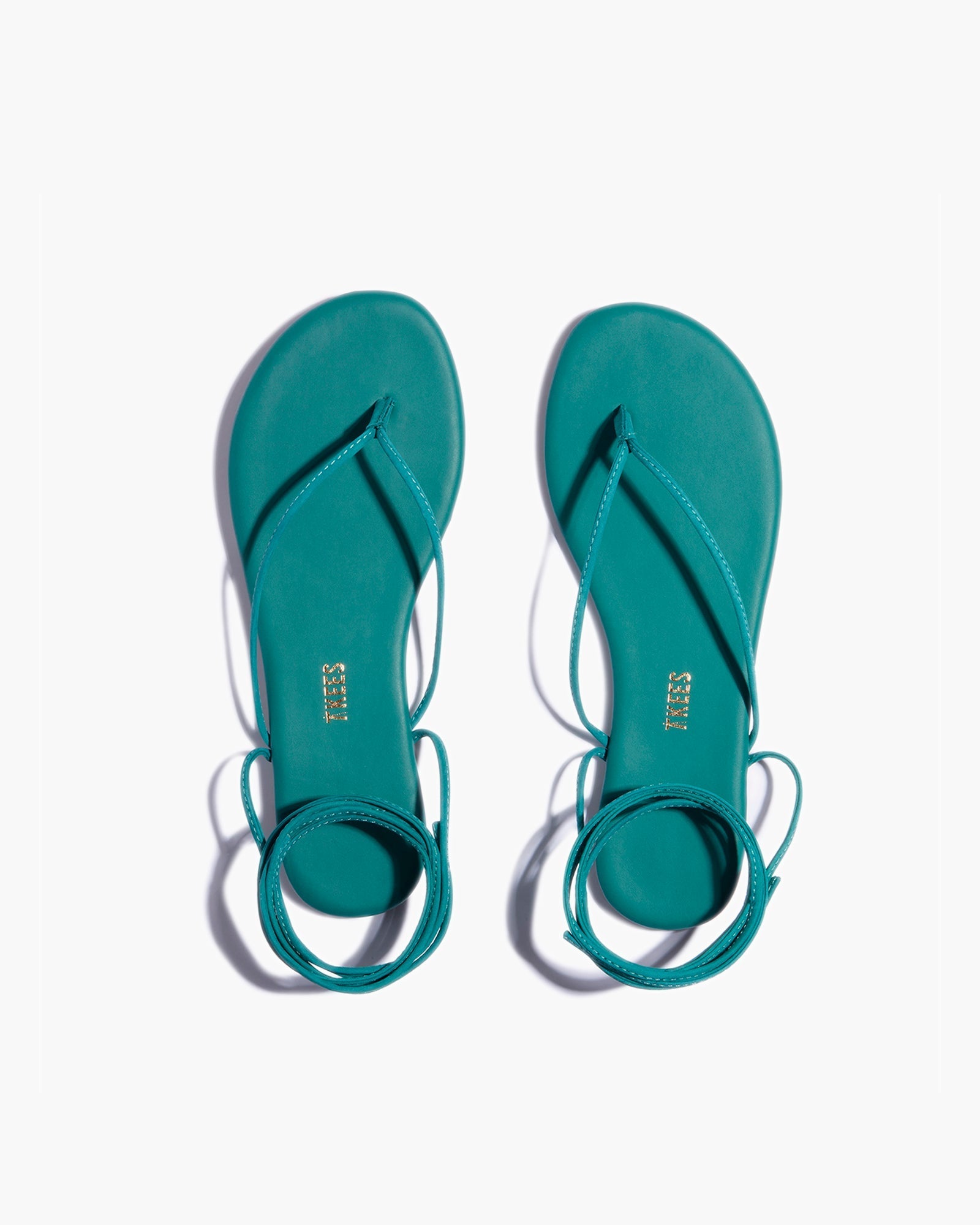 Turquoise Women's TKEES Lilu Pigments Sandals | 064789-LVJ